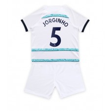 Chelsea Jorginho #5 Bortedraktsett Barn 2022-23 Kortermet (+ korte bukser)